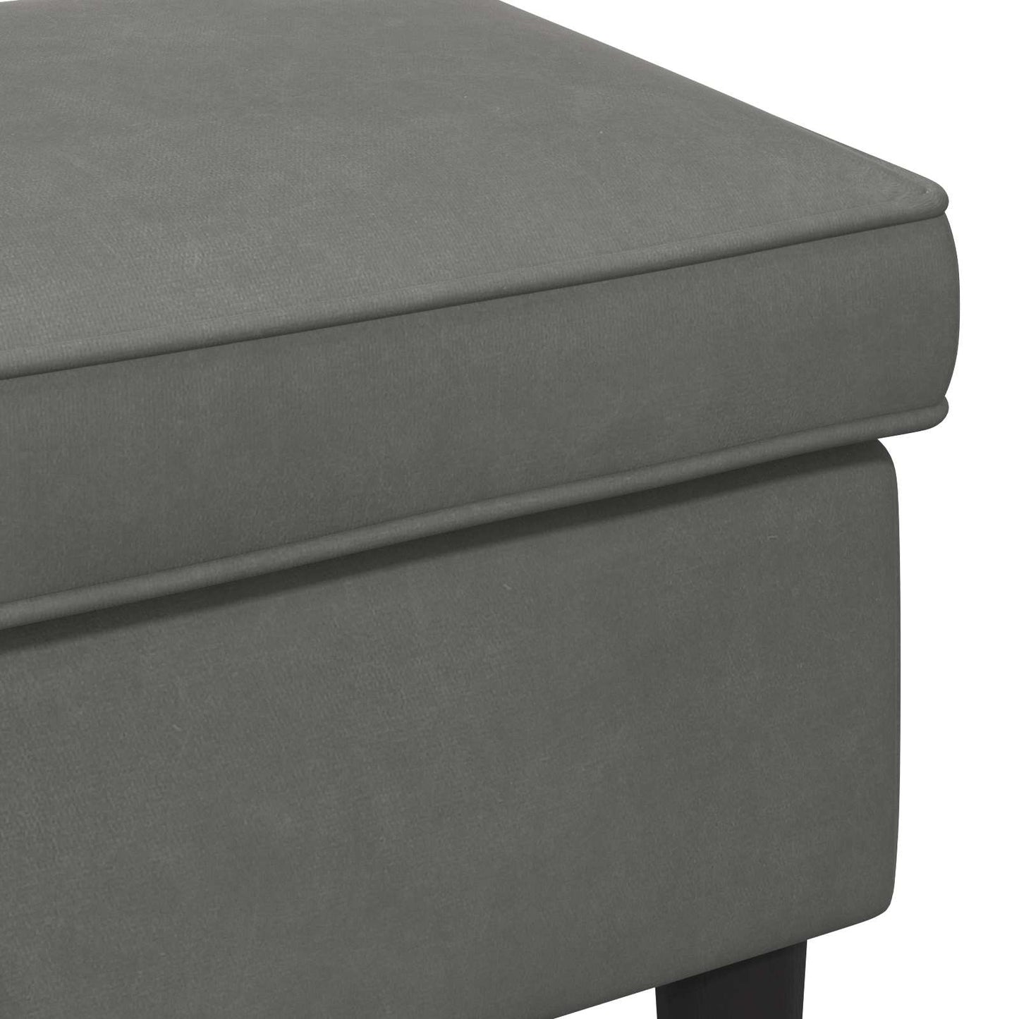 Poggiapiedi Grigio Scuro 55 x 35 x 41 cm Velluto | homemem39