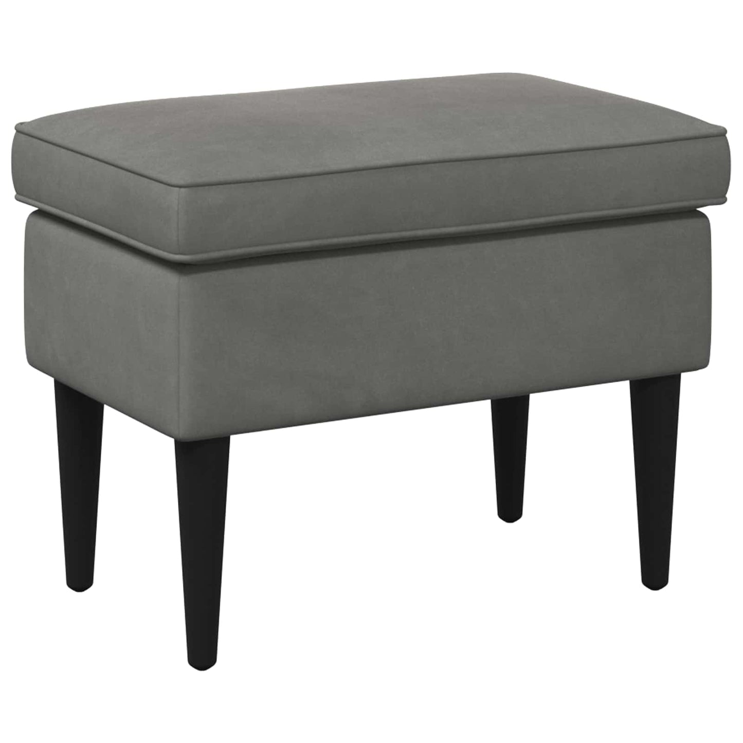 Poggiapiedi Grigio Scuro 55 x 35 x 41 cm Velluto | homemem39