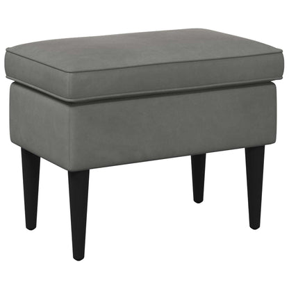 Poggiapiedi Grigio Scuro 55 x 35 x 41 cm Velluto | homemem39