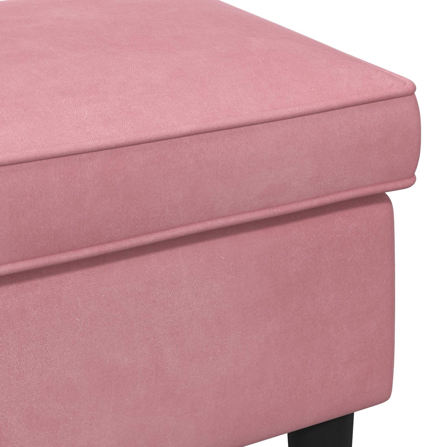 Poggiapiedi Rosa 55 x 35 x 41 cm Velluto | homemem39
