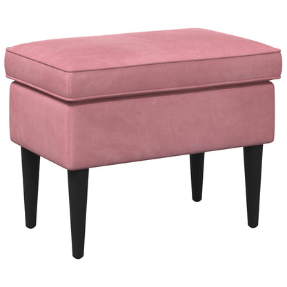 Poggiapiedi Rosa 55 x 35 x 41 cm Velluto | homemem39