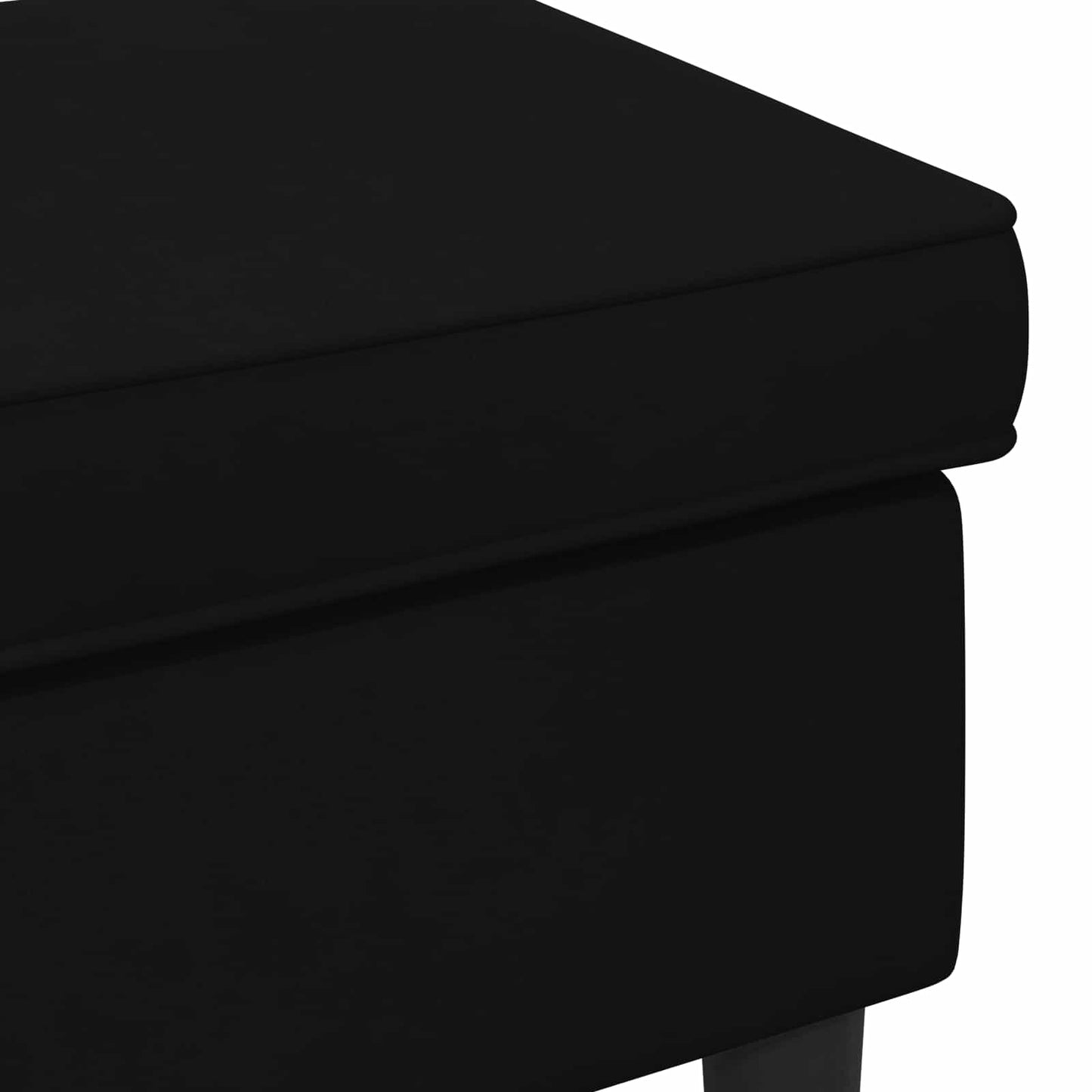 Poggiapiedi Nero 55 x 35 x 41 cm Velluto | homemem39