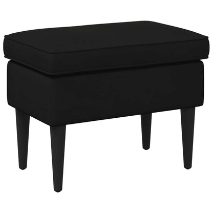 Poggiapiedi Nero 55 x 35 x 41 cm Velluto | homemem39