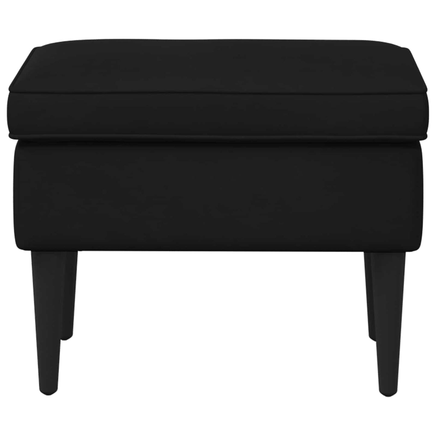 Poggiapiedi Nero 55 x 35 x 41 cm Velluto | homemem39