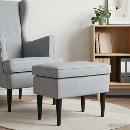 Poggiapiedi Grigio Chiaro 55 x 35 x 41 cm Tessuto | homemem39