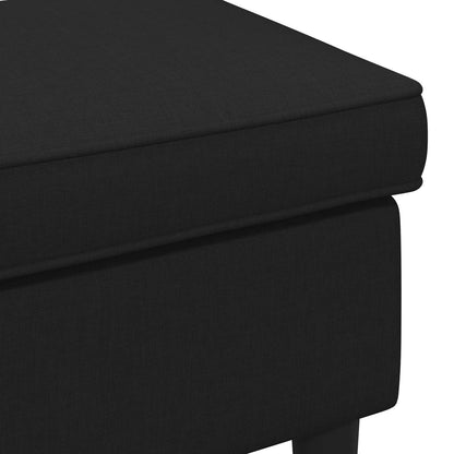 Poggiapiedi Nero 55 x 35 x 41 cm Tessuto | homemem39