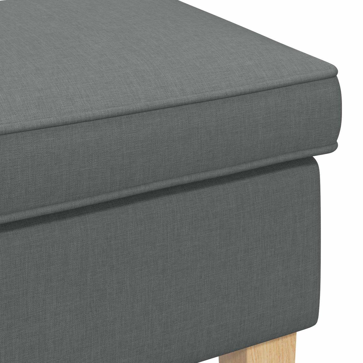 Poggiapiedi Grigio Scuro 55 x 35 x 41 cm Tessuto