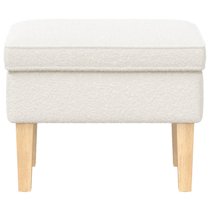 Poggiapiedi Crema 55 x 35 x 41 cm Bouclé | homemem39