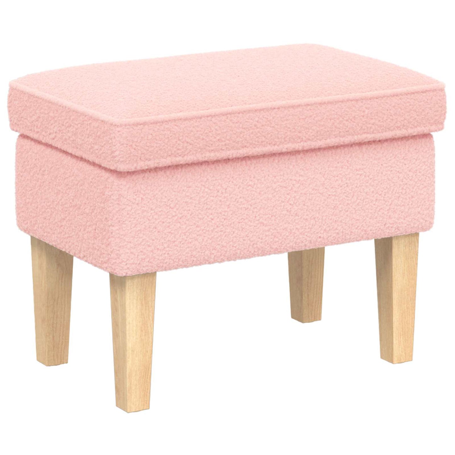 Poggiapiedi Rosa 55 x 35 x 41 cm Bouclé