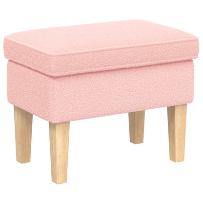 Poggiapiedi Rosa 55 x 35 x 41 cm Bouclé