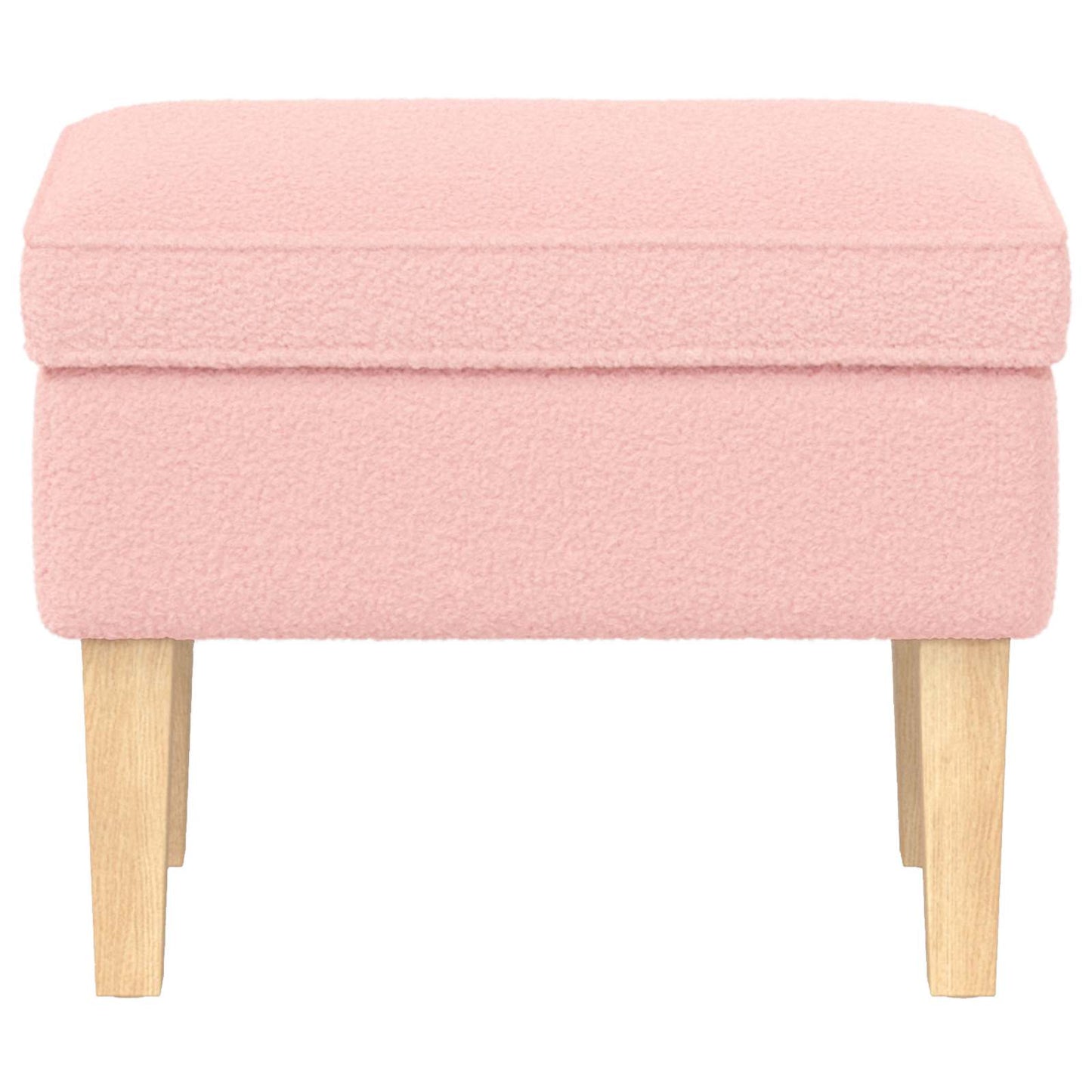 Poggiapiedi Rosa 55 x 35 x 41 cm Bouclé