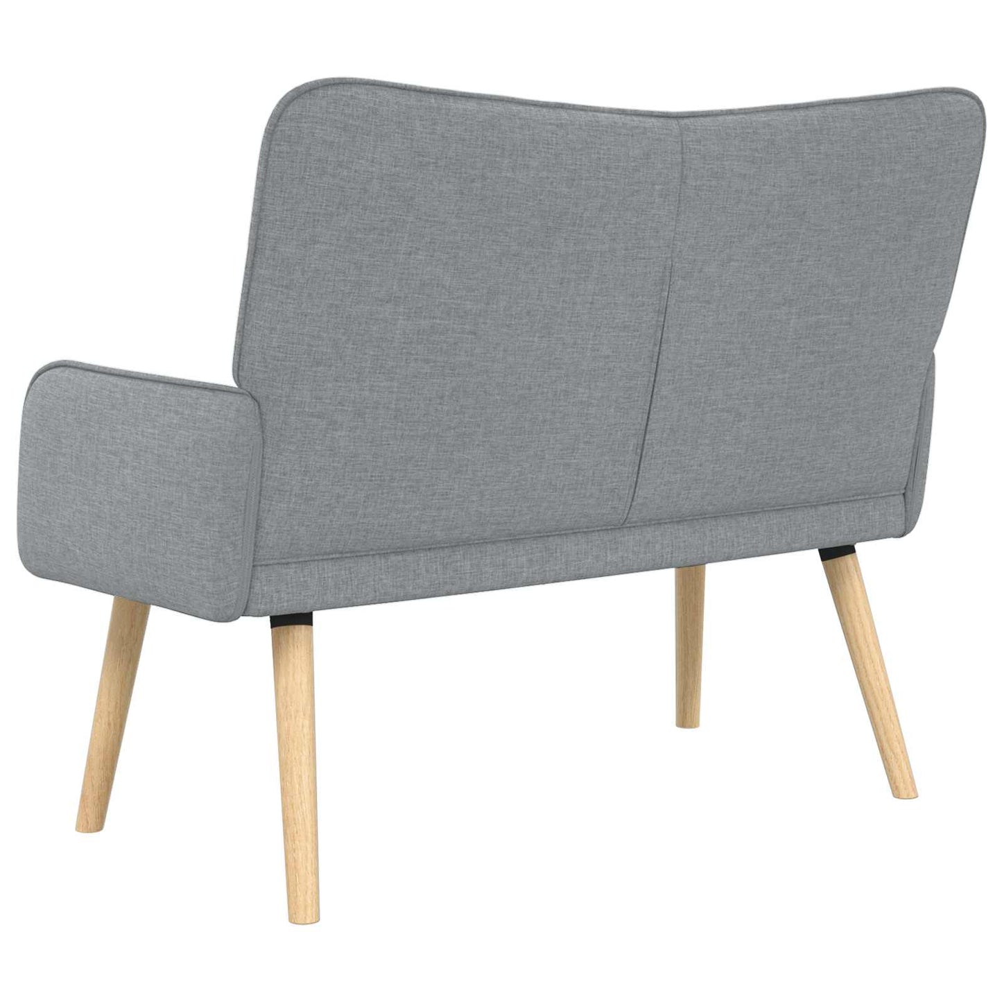 Sofa a Due Posti Grigio chiaro 115 x 61 x 87 cm Tessuto | homemem39