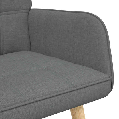 Divano a 2 Posti Grigio Scuro 115 x 61 x 87 cm Tessuto