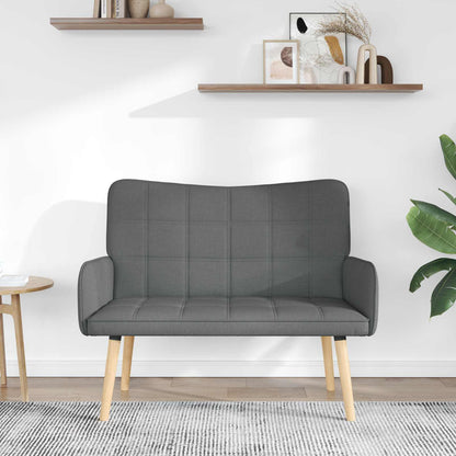 Sofa a Due Posti Grigio scuro 115 x 61 x 87 cm Tessuto | homemem39