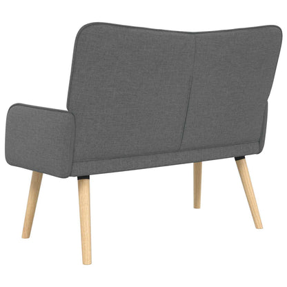 Divano a 2 Posti Grigio Scuro 115 x 61 x 87 cm Tessuto