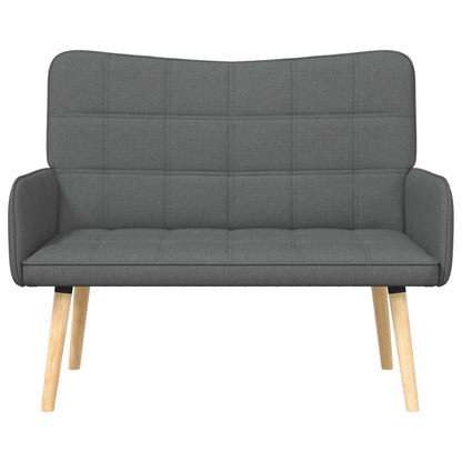 Divano a 2 Posti Grigio Scuro 115 x 61 x 87 cm Tessuto