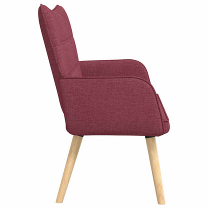 Divano a 2 Posti Rosso Vino 115 x 61 x 87 cm Tessuto