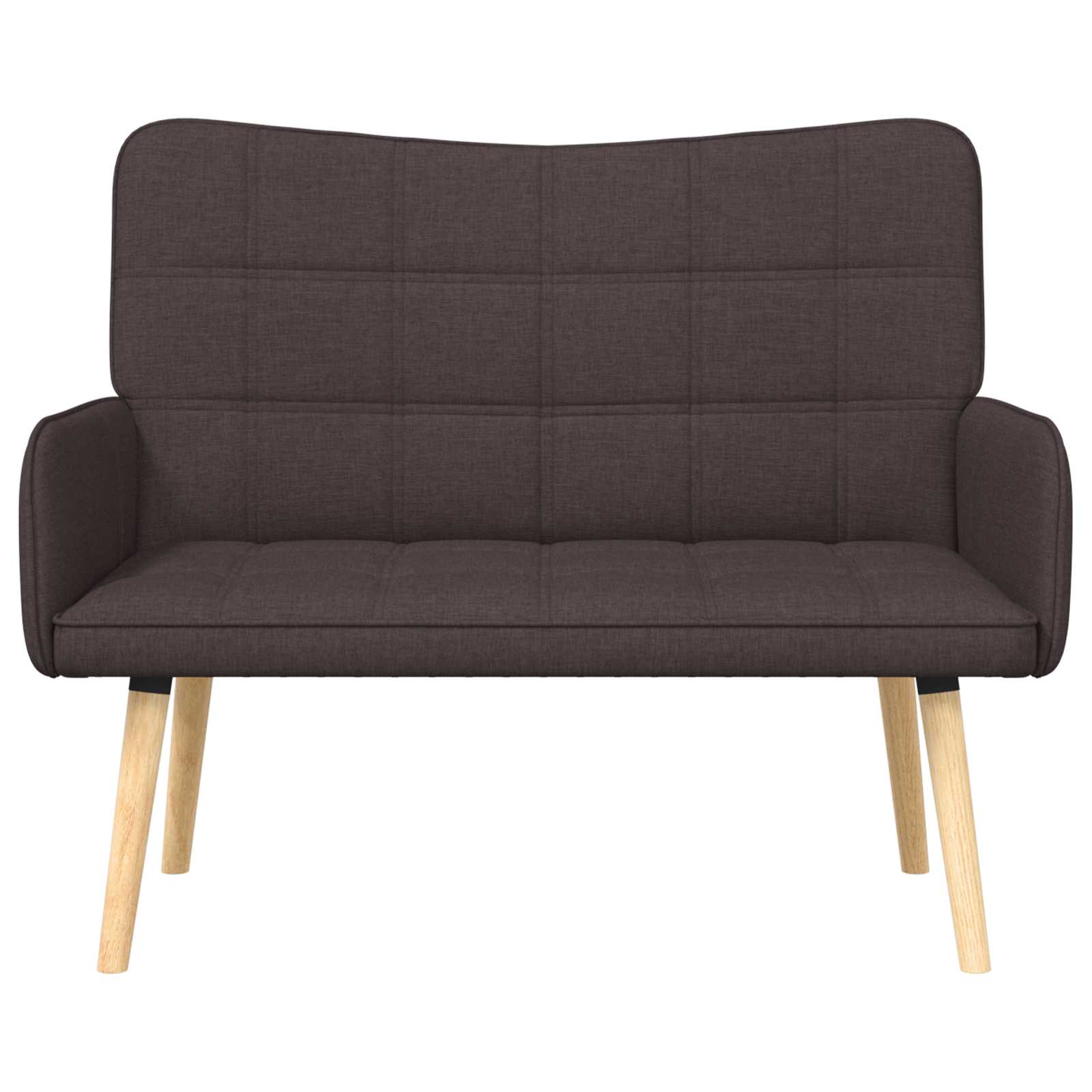 Sofa a Due Posti Marrone Scuro 115 x 61 x 87 cm Tessuto | homemem39