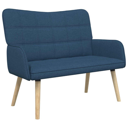 Sofa a Due Posti Blu 115 x 61 x 87 cm Tessuto | homemem39