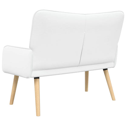 Sofa a Due Posti Bianco 115 x 61 x 87 cm Tessuto | homemem39