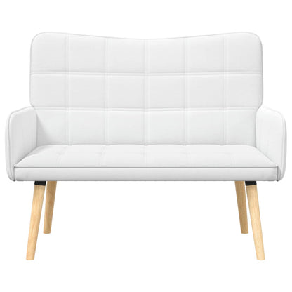 Sofa a Due Posti Bianco 115 x 61 x 87 cm Tessuto | homemem39