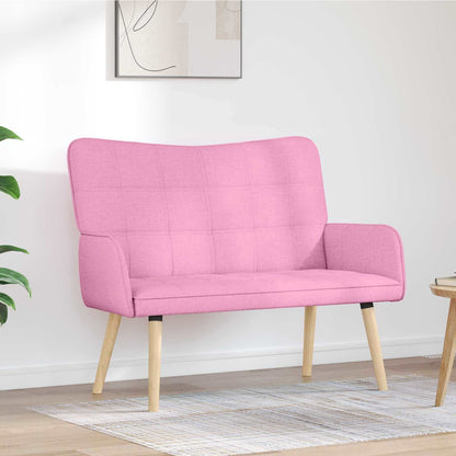Sofa a Due Posti Rosa 115 x 61 x 87 cm Tessuto | homemem39