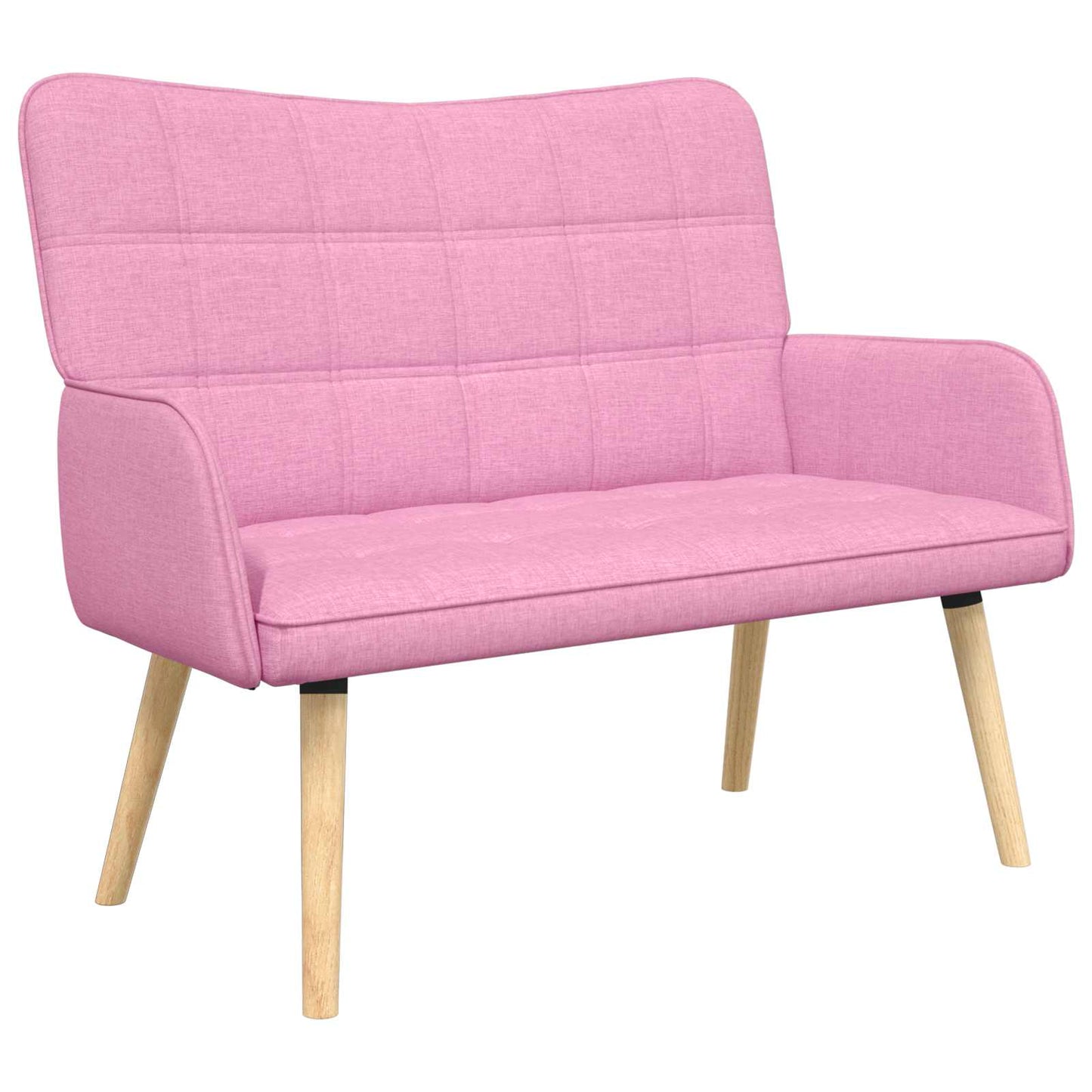 Sofa a Due Posti Rosa 115 x 61 x 87 cm Tessuto | homemem39