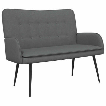 Divano a 2 Posti Grigio scuro 115 x 61 x 87 cm Tessuto | homemem39