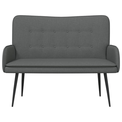 Divano a 2 Posti Grigio Scuro 115 x 61 x 87 cm Tessuto
