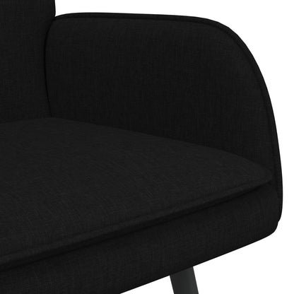 Divano a 2 Posti Nero 115 x 61 x 87 cm Tessuto | homemem39