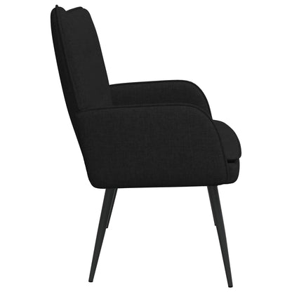 Divano a 2 Posti Nero 115 x 61 x 87 cm Tessuto | homemem39