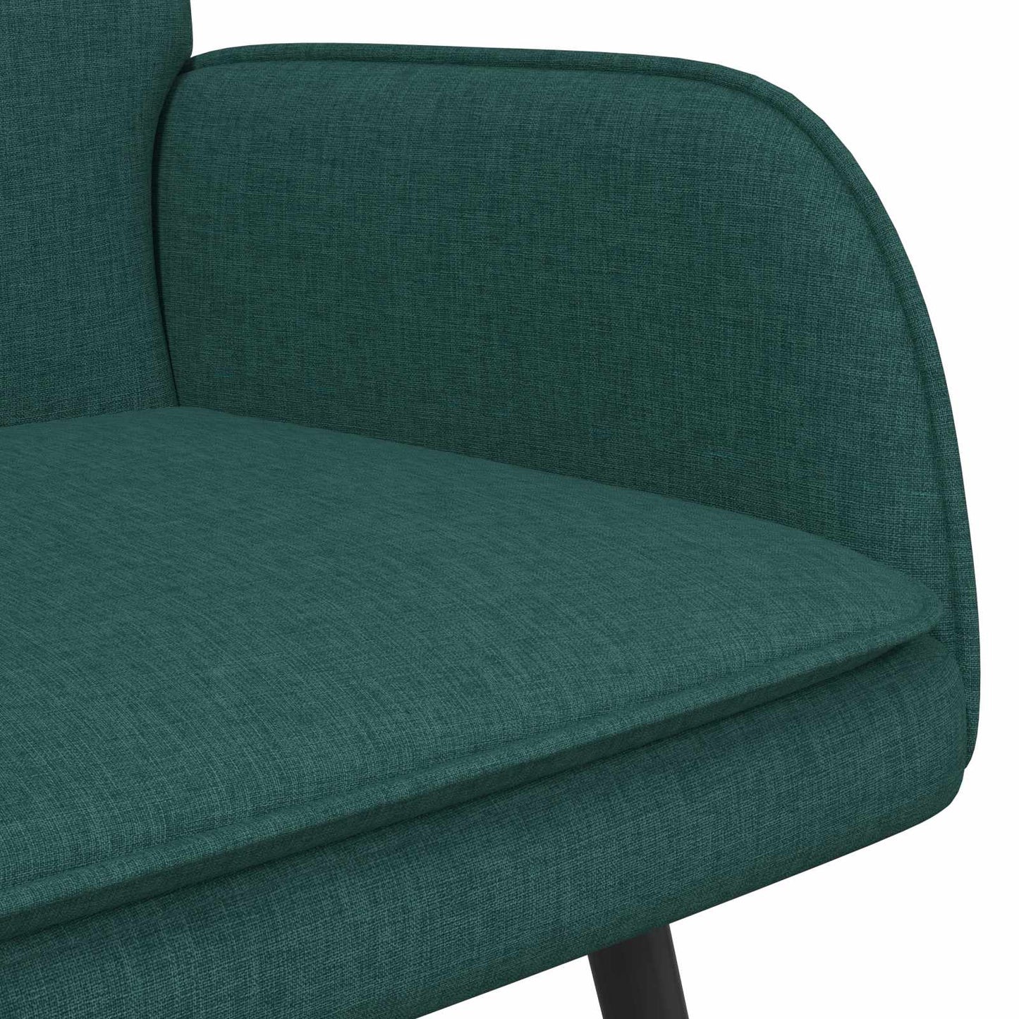 Divano a 2 Posti Verde Scuro 115 x 61 x 87 cm Tessuto