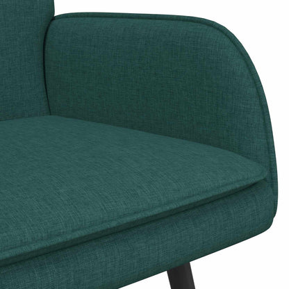 Divano a 2 Posti Verde Scuro 115 x 61 x 87 cm Tessuto