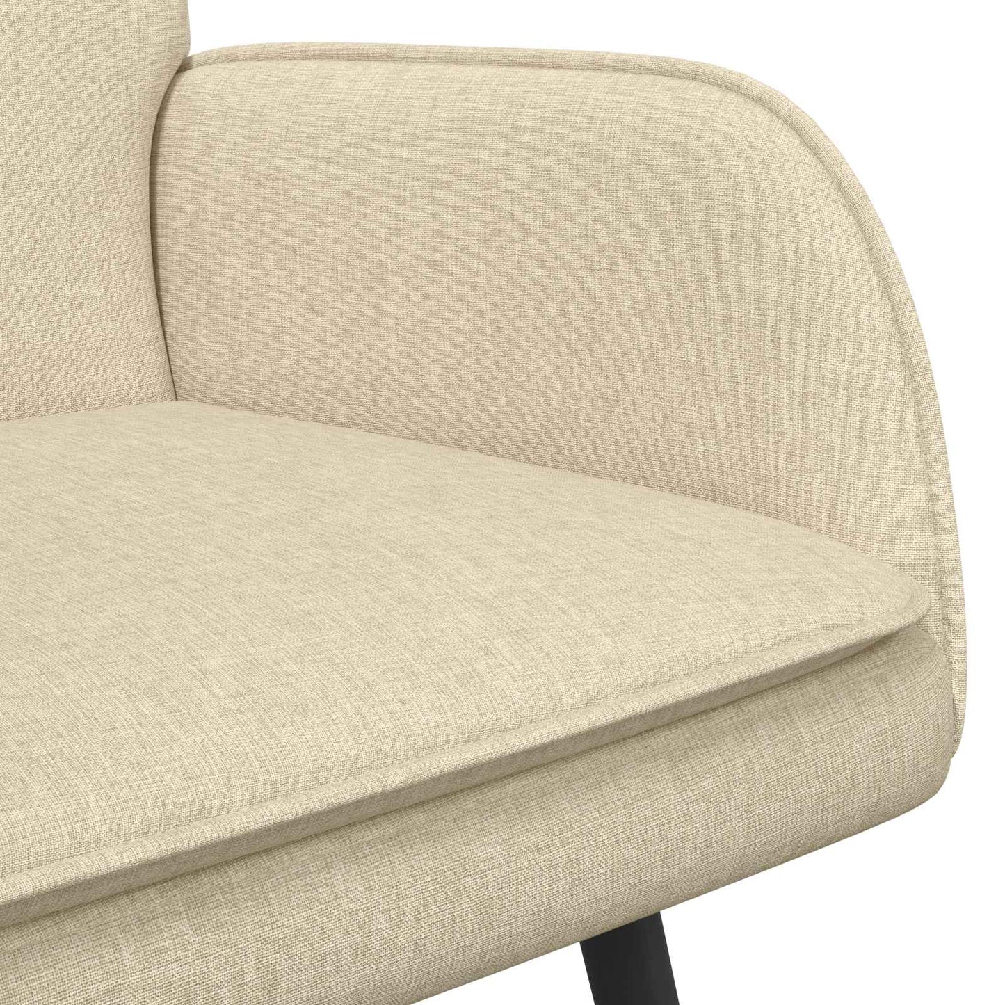 Divano a 2 Posti Crema 115 x 61 x 87 cm Tessuto | homemem39
