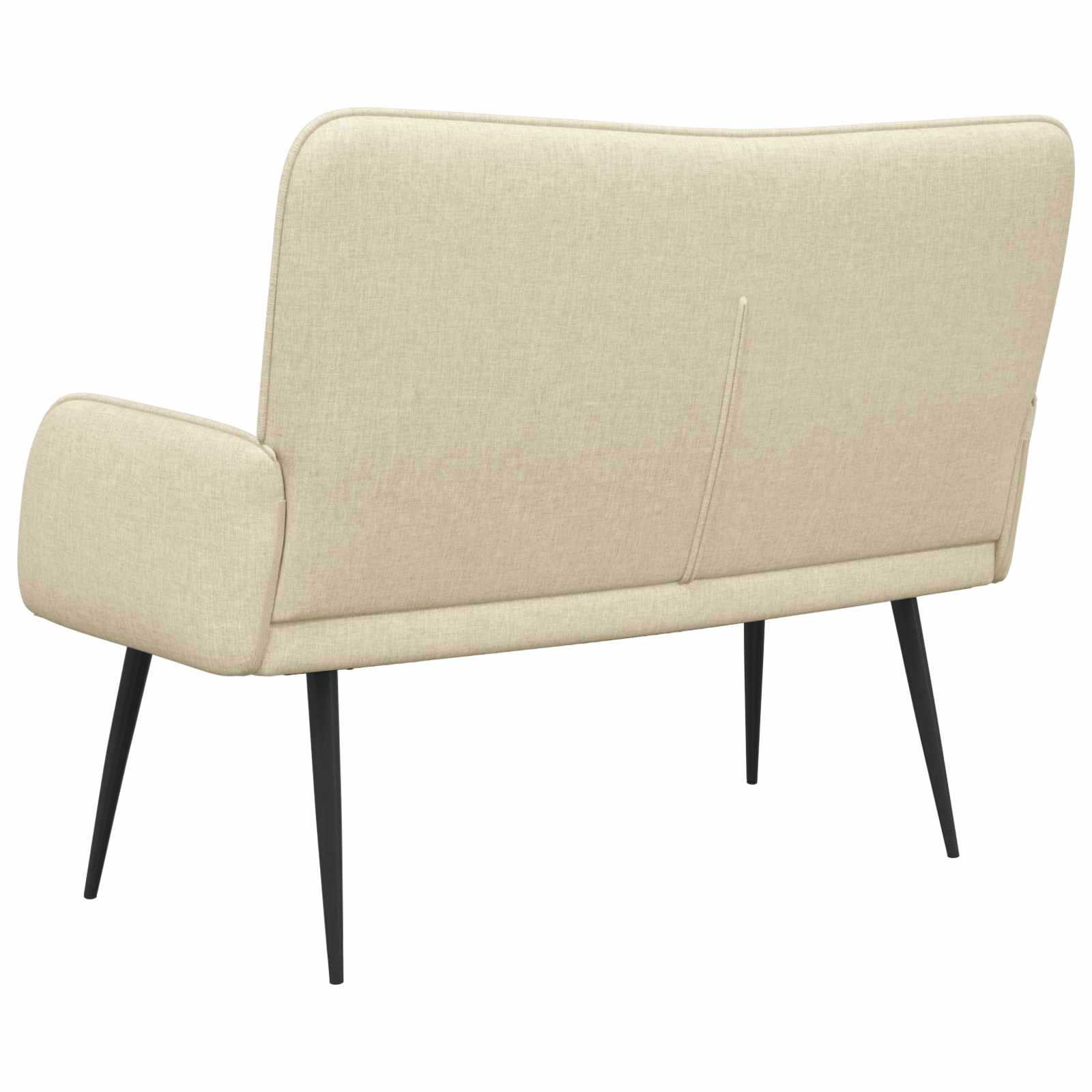 Divano a 2 Posti Crema 115 x 61 x 87 cm Tessuto | homemem39