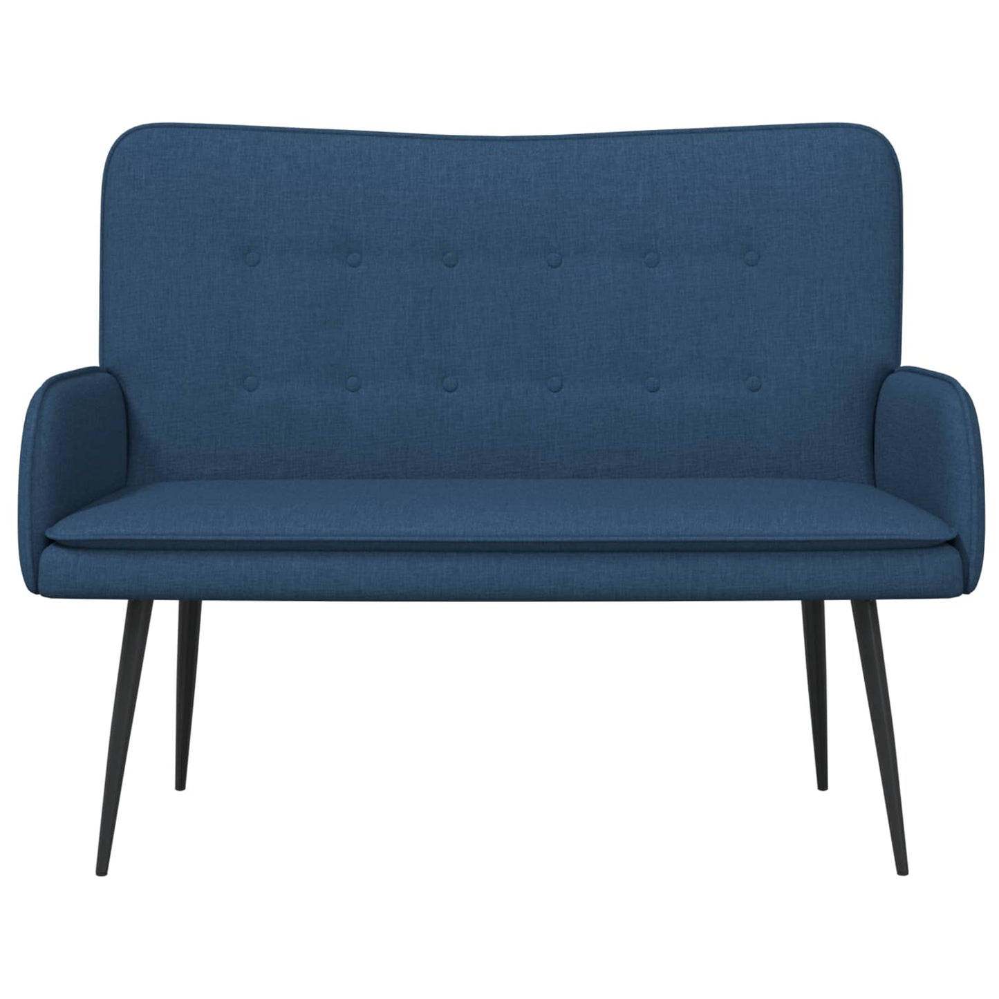 Divano a 2 Posti Blu 115 x 61 x 87 cm Tessuto | homemem39