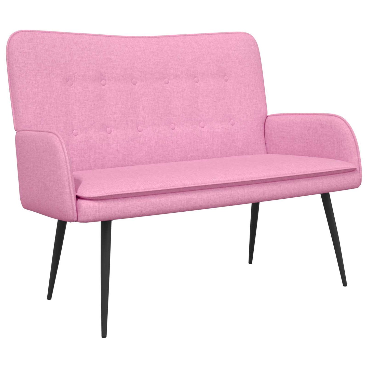 Divano a 2 Posti Rosa 115 x 61 x 87 cm Tessuto | homemem39