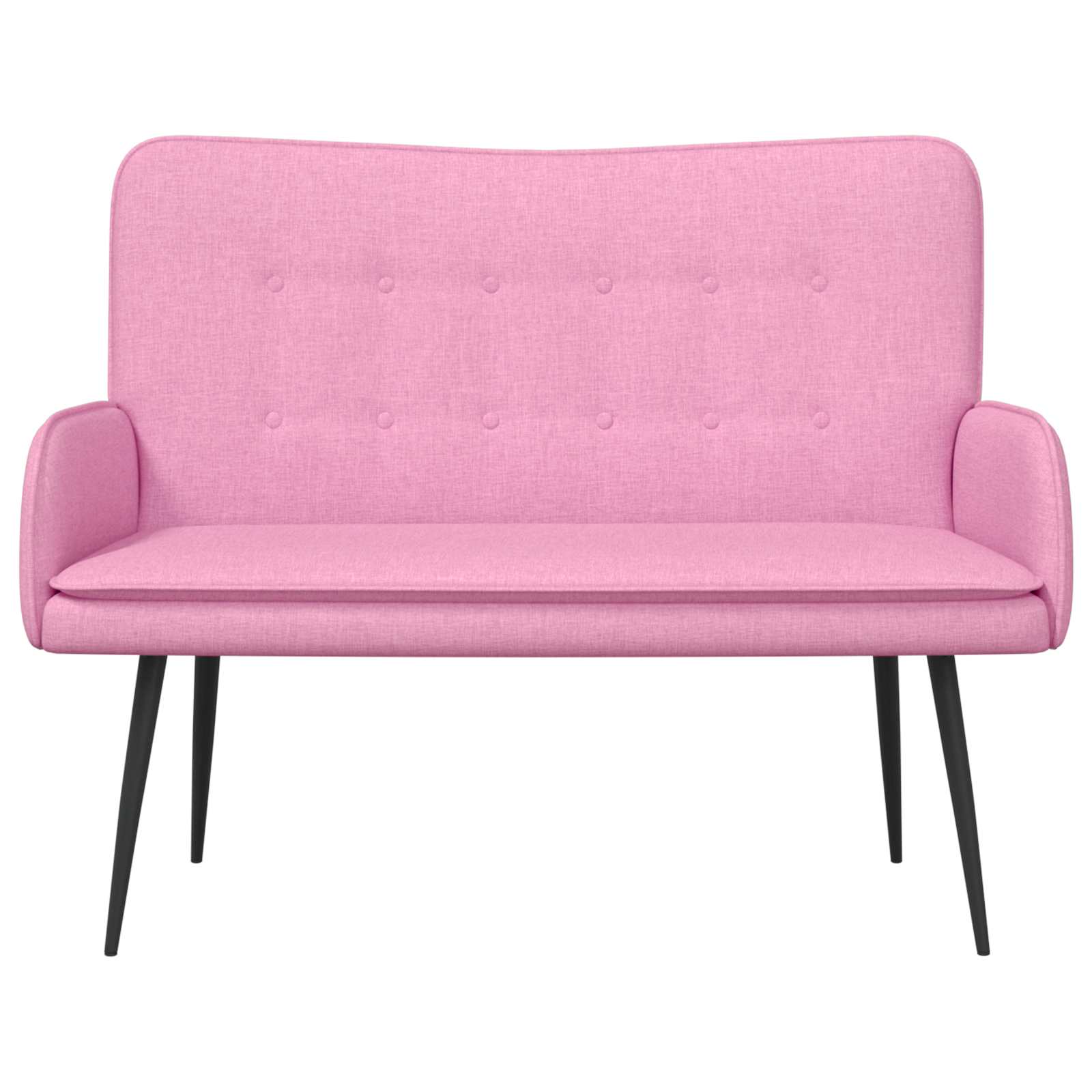 Divano a 2 Posti Rosa 115 x 61 x 87 cm Tessuto | homemem39