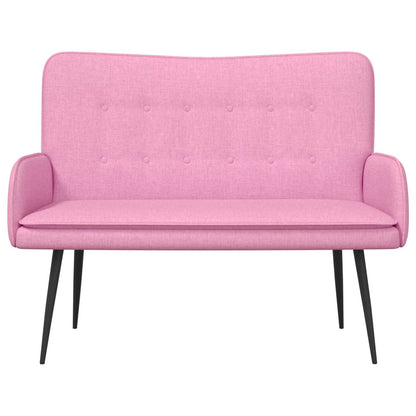 Divano a 2 Posti Rosa 115 x 61 x 87 cm Tessuto | homemem39