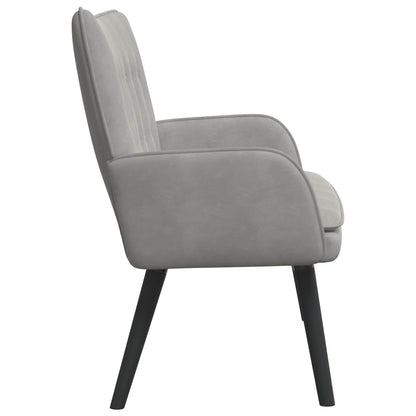 Sofa a Due Posti Grigio chiaro 115 x 61 x 87 cm Velluto | homemem39