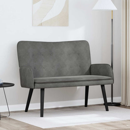 Divano a 2 Posti Grigio Scuro 115 x 61 x 87 cm Velluto (V)