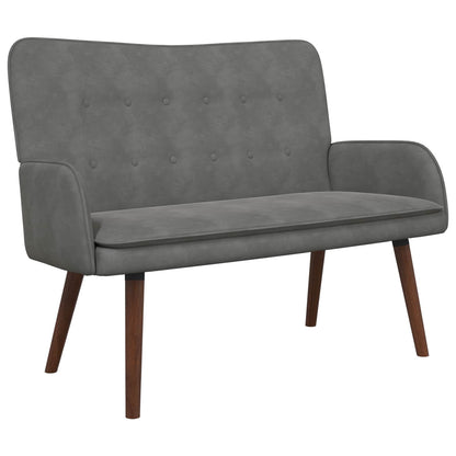 Divano a 2 Posti Grigio Scuro 115 x 61 x 87 cm Velluto