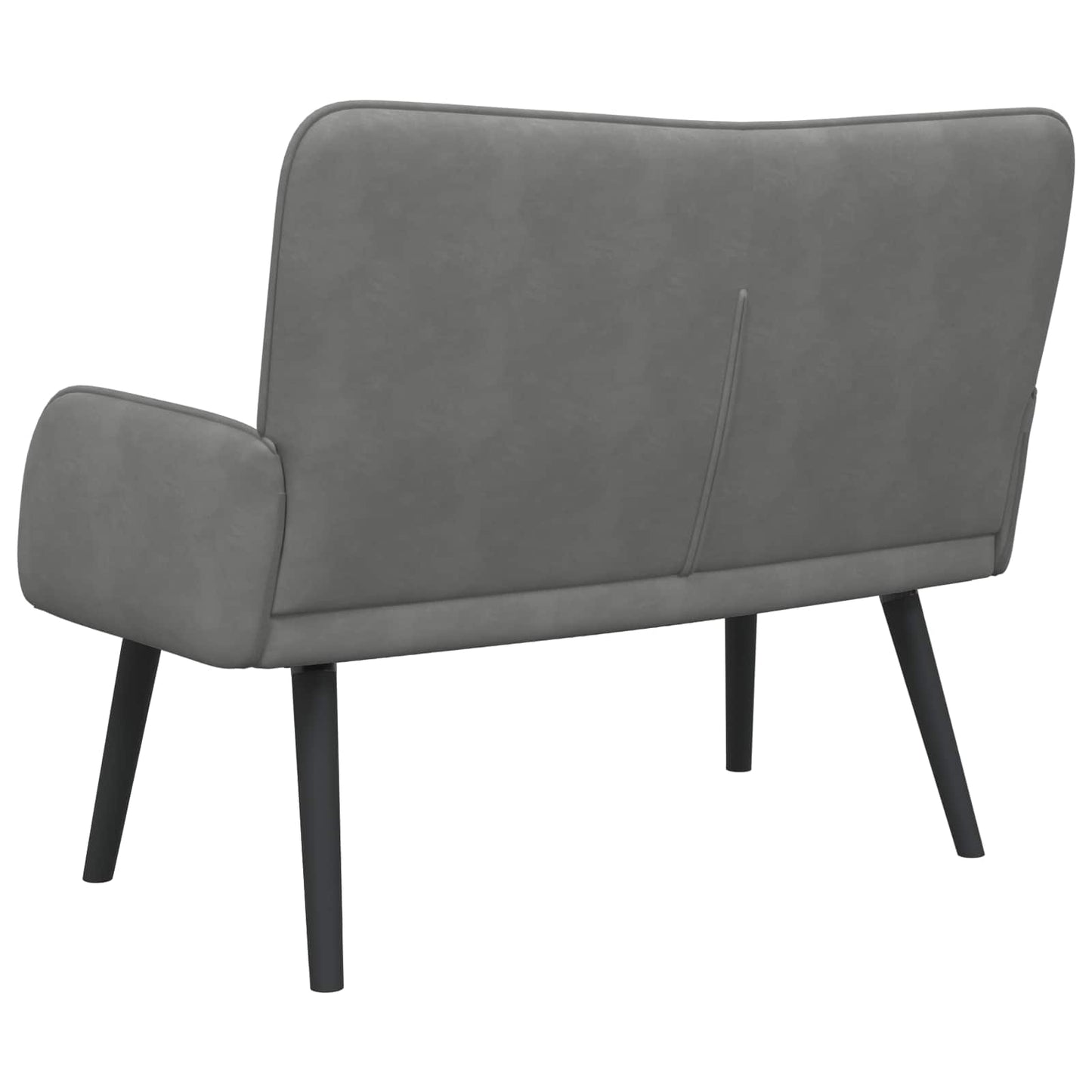 Divano a 2 Posti Grigio Scuro 115 x 61 x 87 cm Velluto (V)
