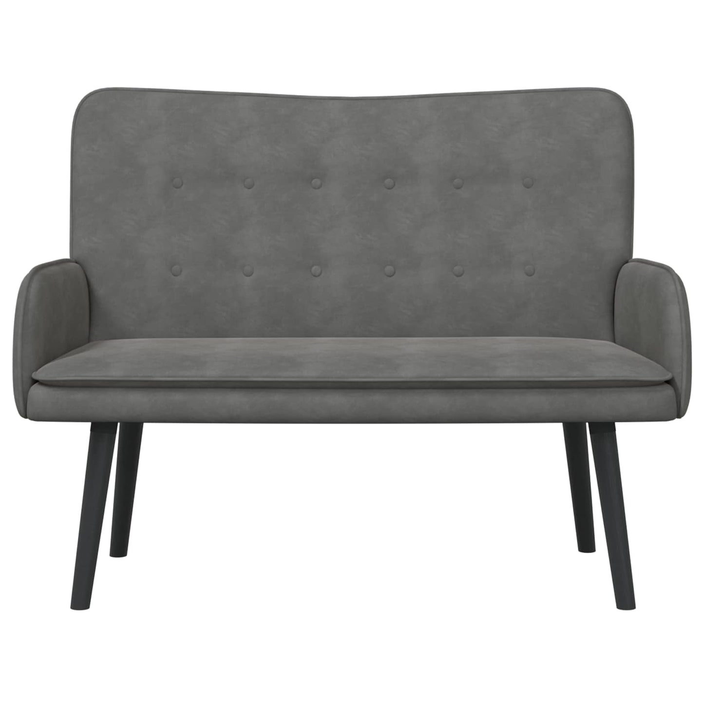 Divano a 2 Posti Grigio Scuro 115 x 61 x 87 cm Velluto (V)