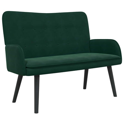 Sofa a Due Posti Verde Scuro 115 x 61 x 87 cm Velluto | homemem39