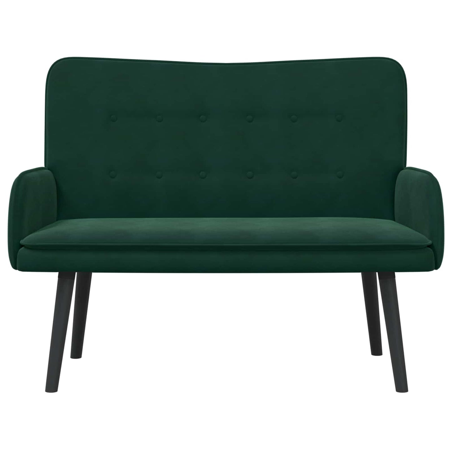 Sofa a Due Posti Verde Scuro 115 x 61 x 87 cm Velluto | homemem39