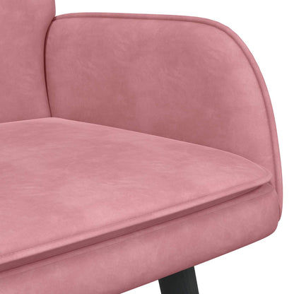 Sofa a Due Posti Rosa 115 x 61 x 87 cm Velluto | homemem39