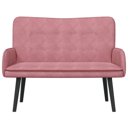 Sofa a Due Posti Rosa 115 x 61 x 87 cm Velluto | homemem39