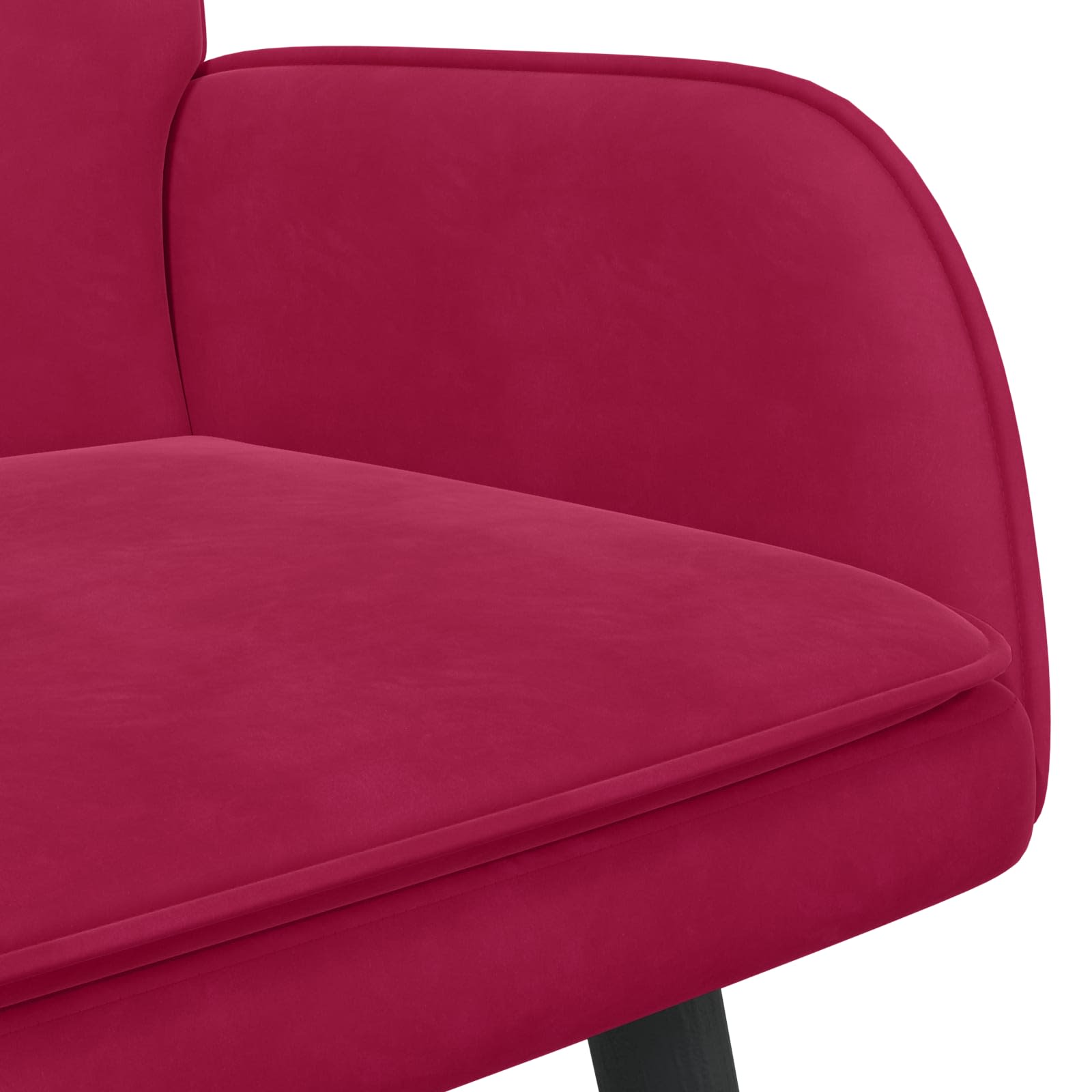Sofa a Due Posti Rosso vino 115 x 61 x 87 cm Velluto | homemem39