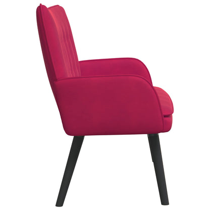 Sofa a Due Posti Rosso vino 115 x 61 x 87 cm Velluto | homemem39